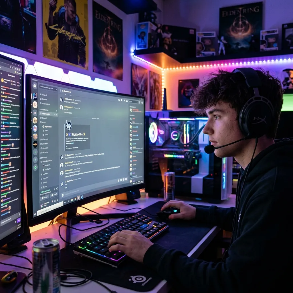 Discord şekilli yazı ile oluşturulmuş modern kullanıcı adı örneği