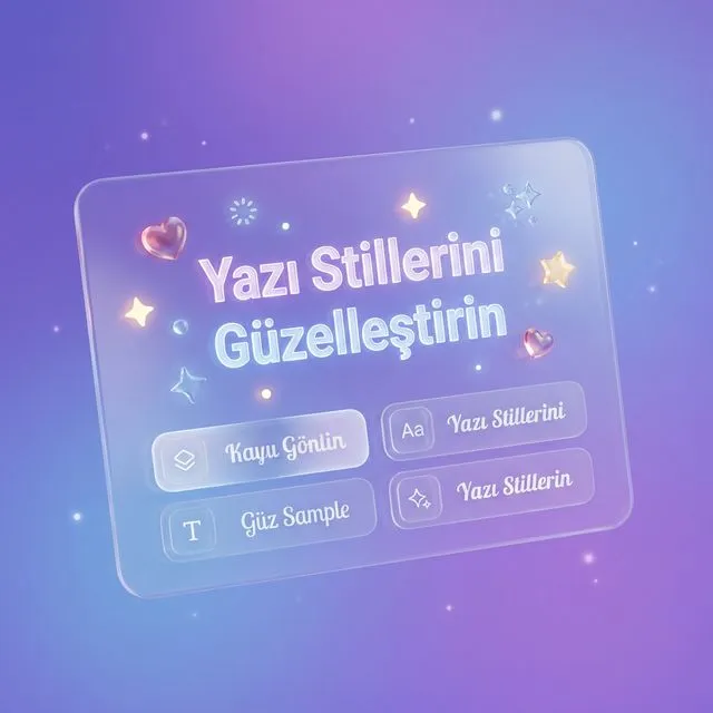 Şekilli sembollerle metin güzelleştirme